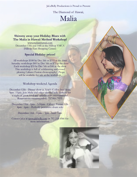 hawaii belly dancer malia