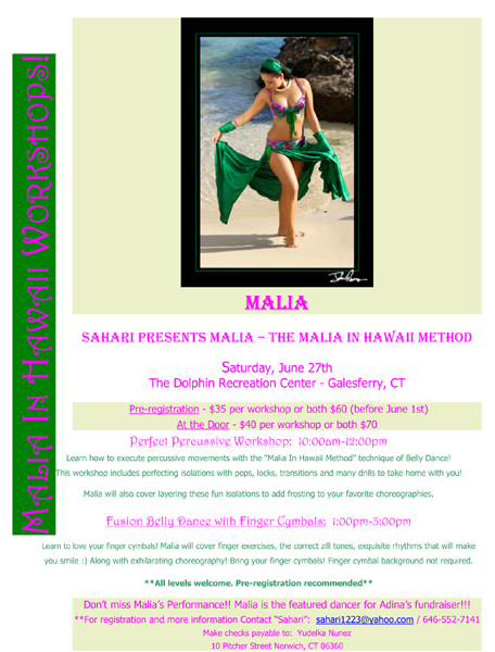 hawaii belly dancer malia